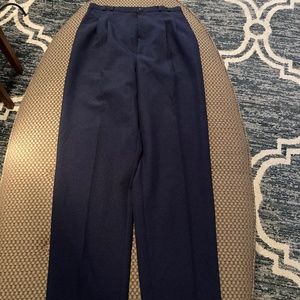 Navy Blue Pleated Work Pants/Trousers